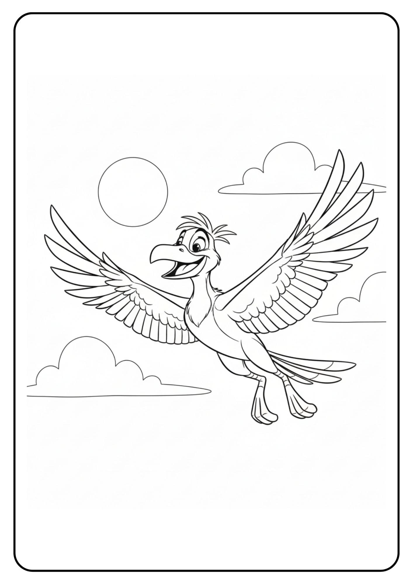 Lion King Coloring Page Zazu Flying