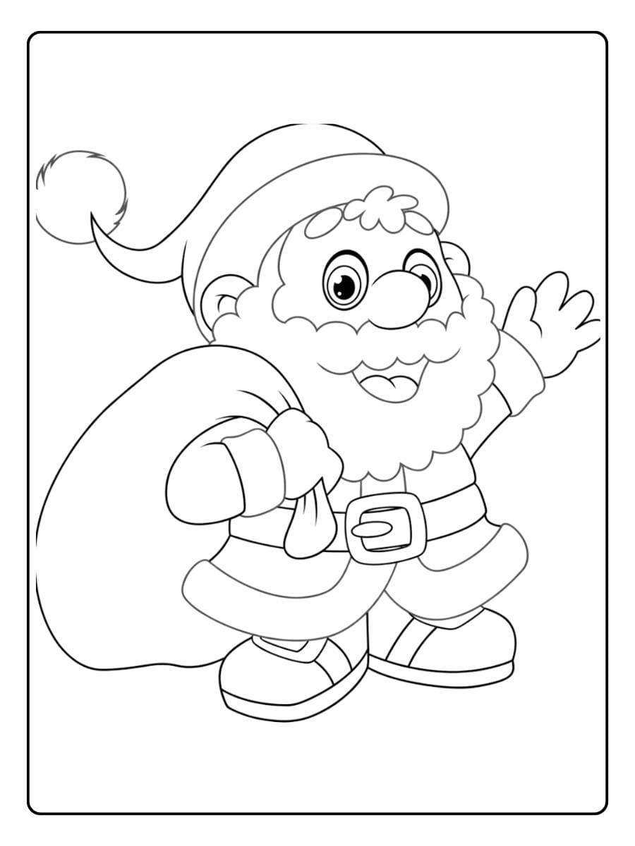 Lovely Little Reindeer Gift Coloring cute coloring pages christmas