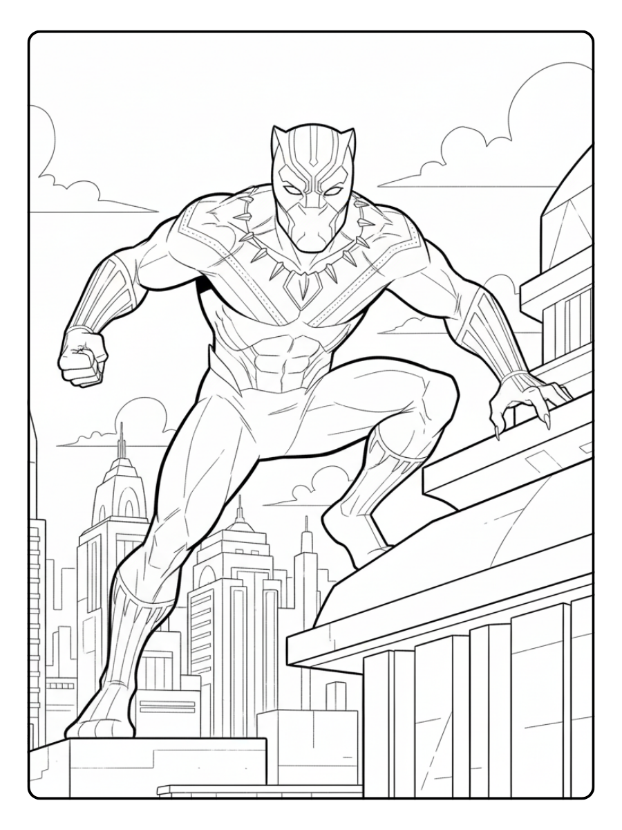 Marvel Coloring Pages – Black Panther