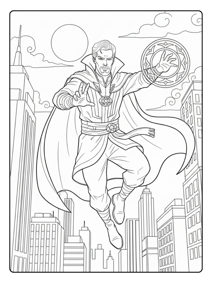 Marvel Coloring Pages – Doctor Strange