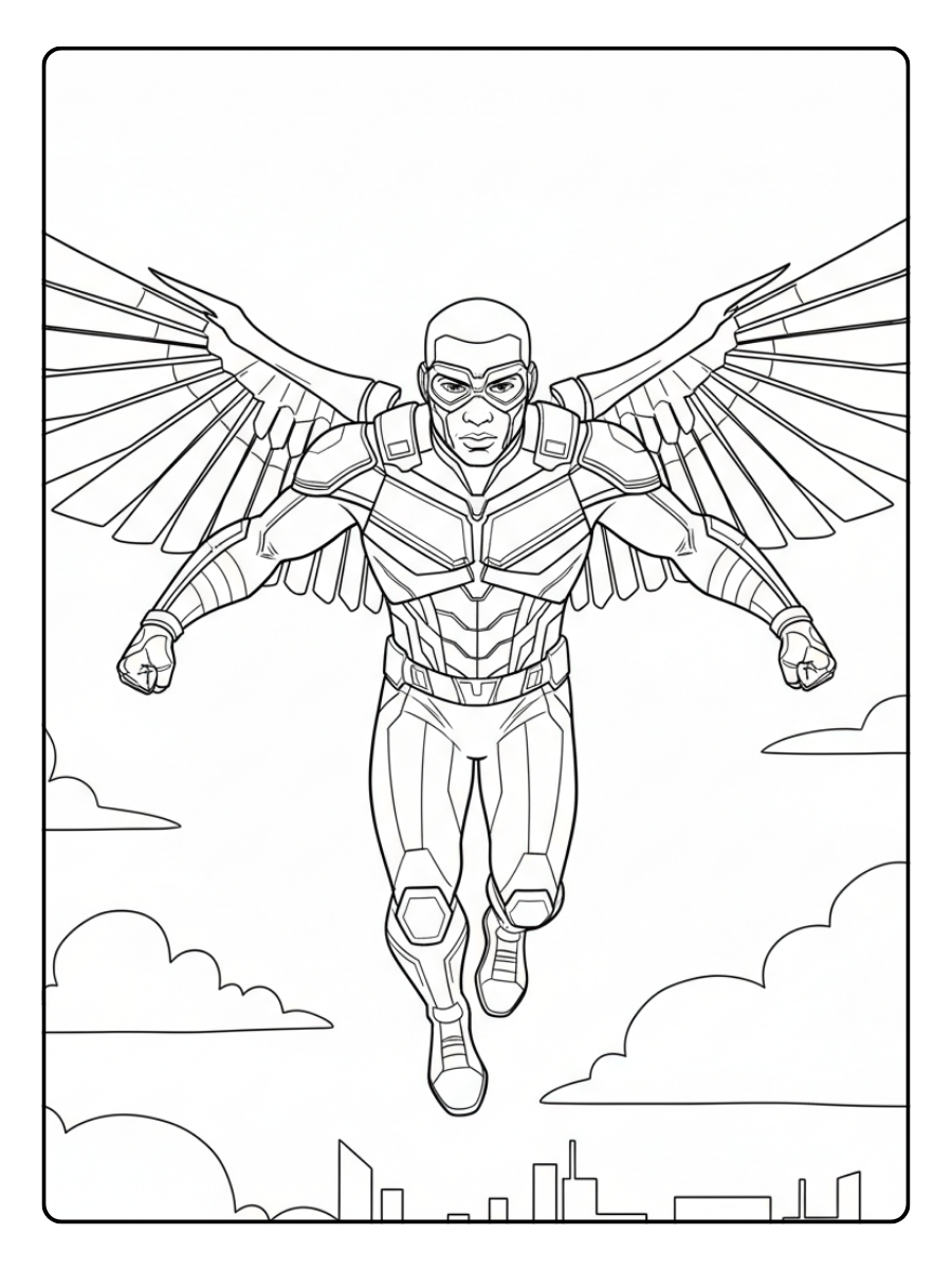 Marvel Coloring Pages – Falcon