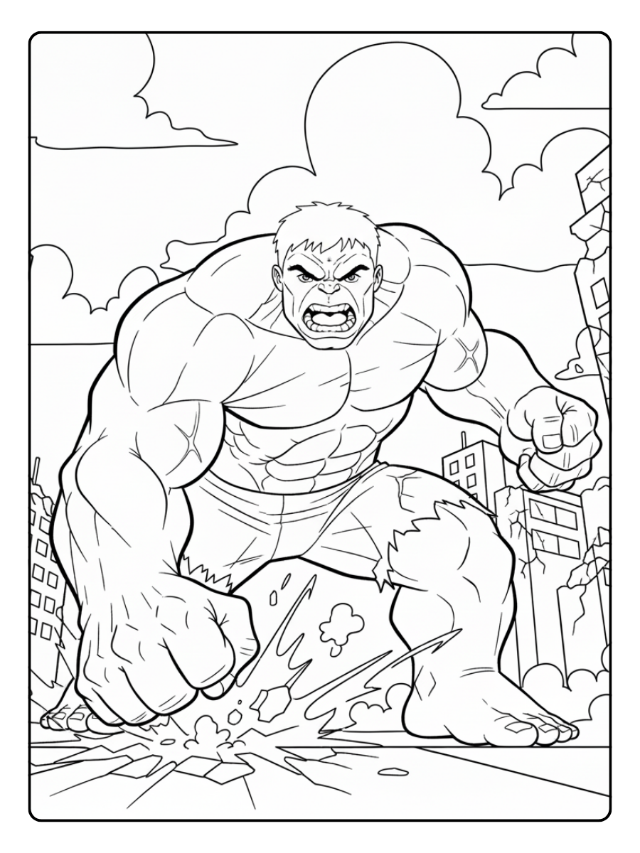 Marvel Coloring Pages – Hulk