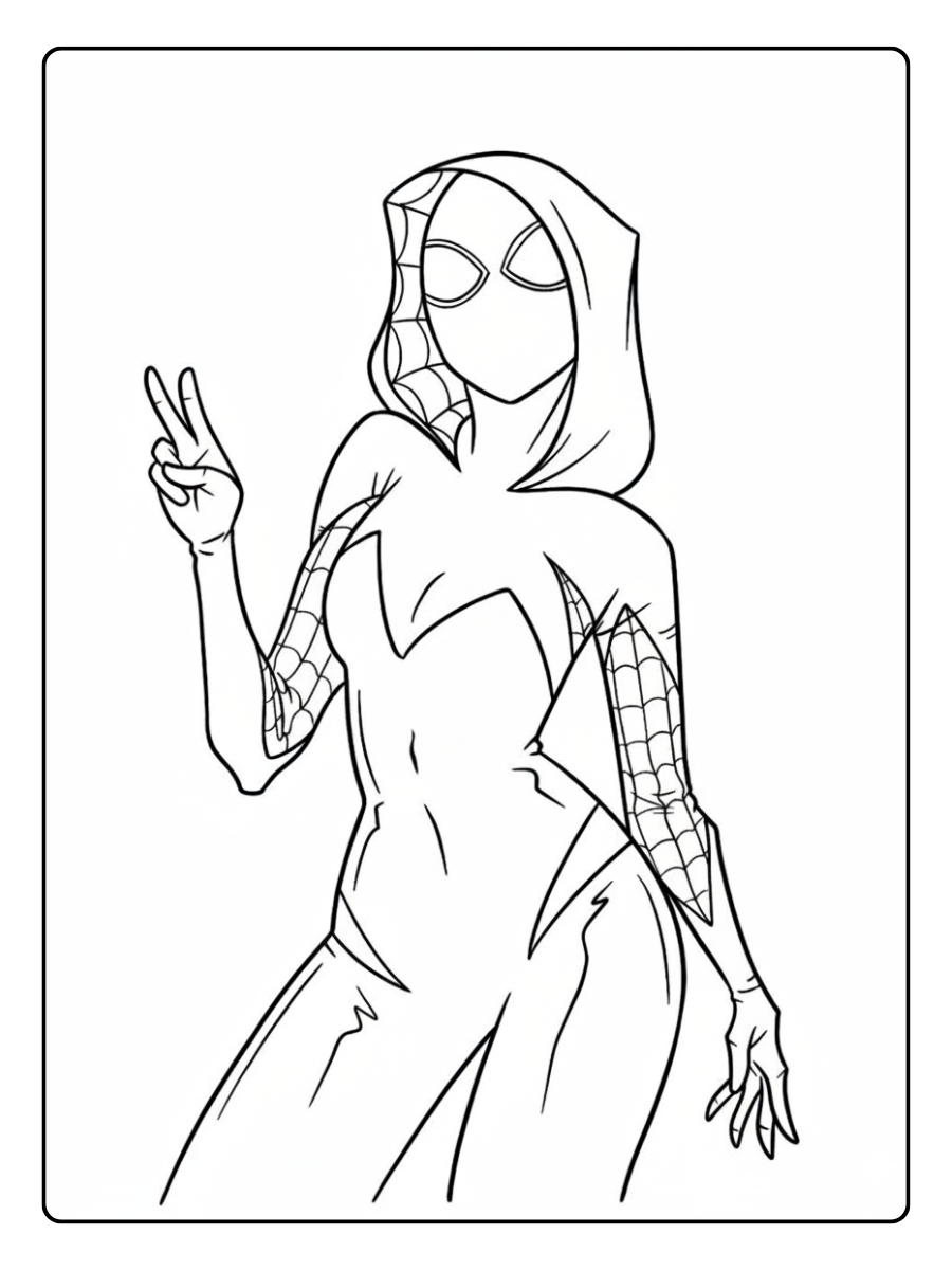Marvel Coloring Pages – Spider Gwen