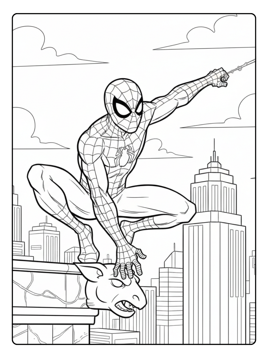 Marvel Coloring Pages – Spider Man