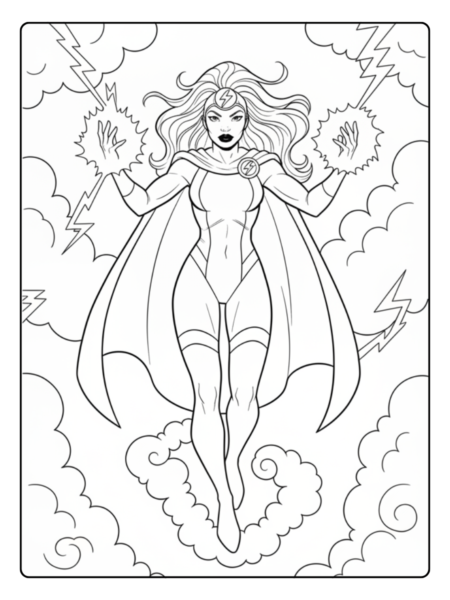 Marvel Coloring Pages – Storm