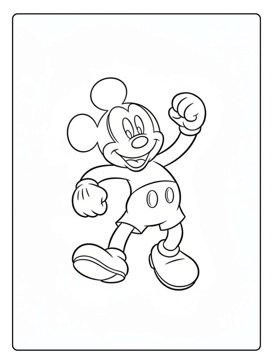 Mickey Mouse Coloring Pages – Mickey Mouse Jumping