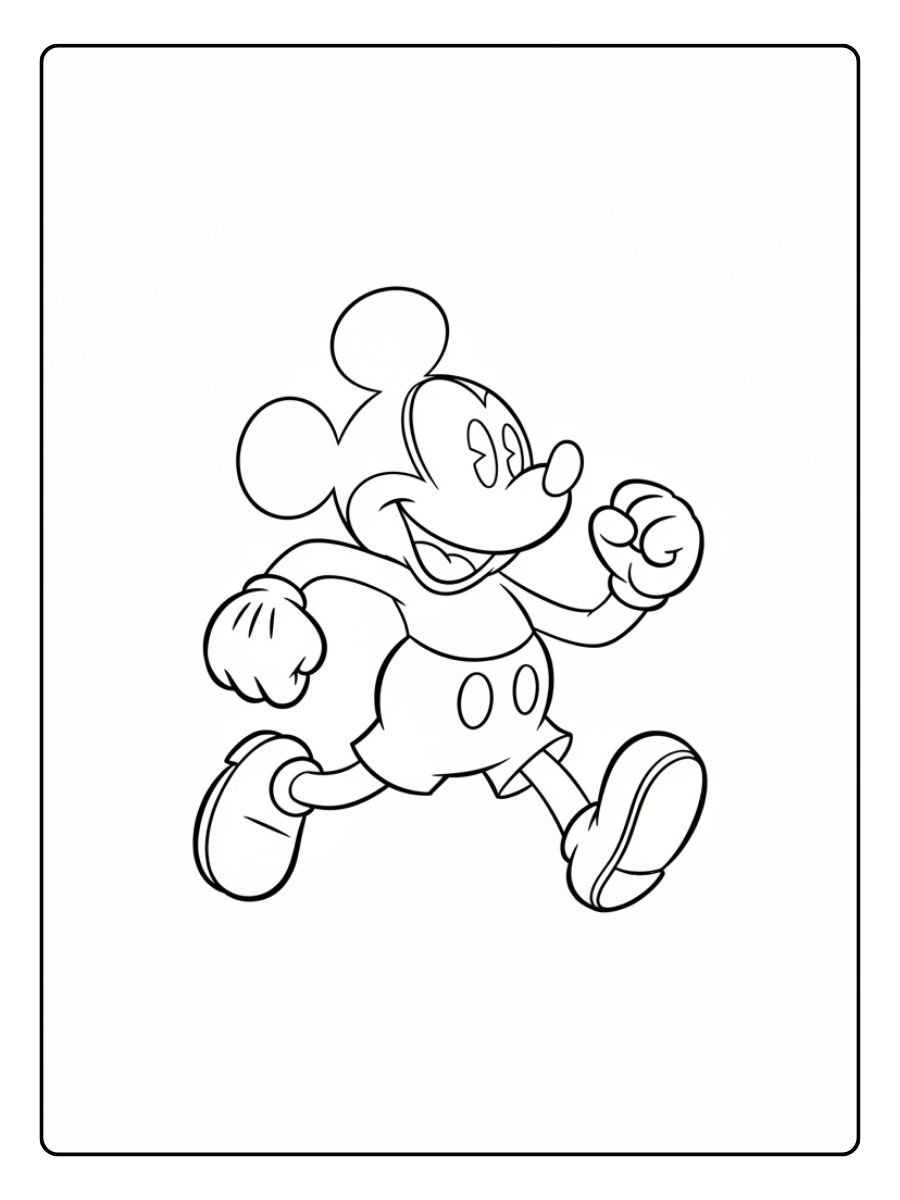 Mickey Mouse Coloring Pages – Mickey Mouse Running