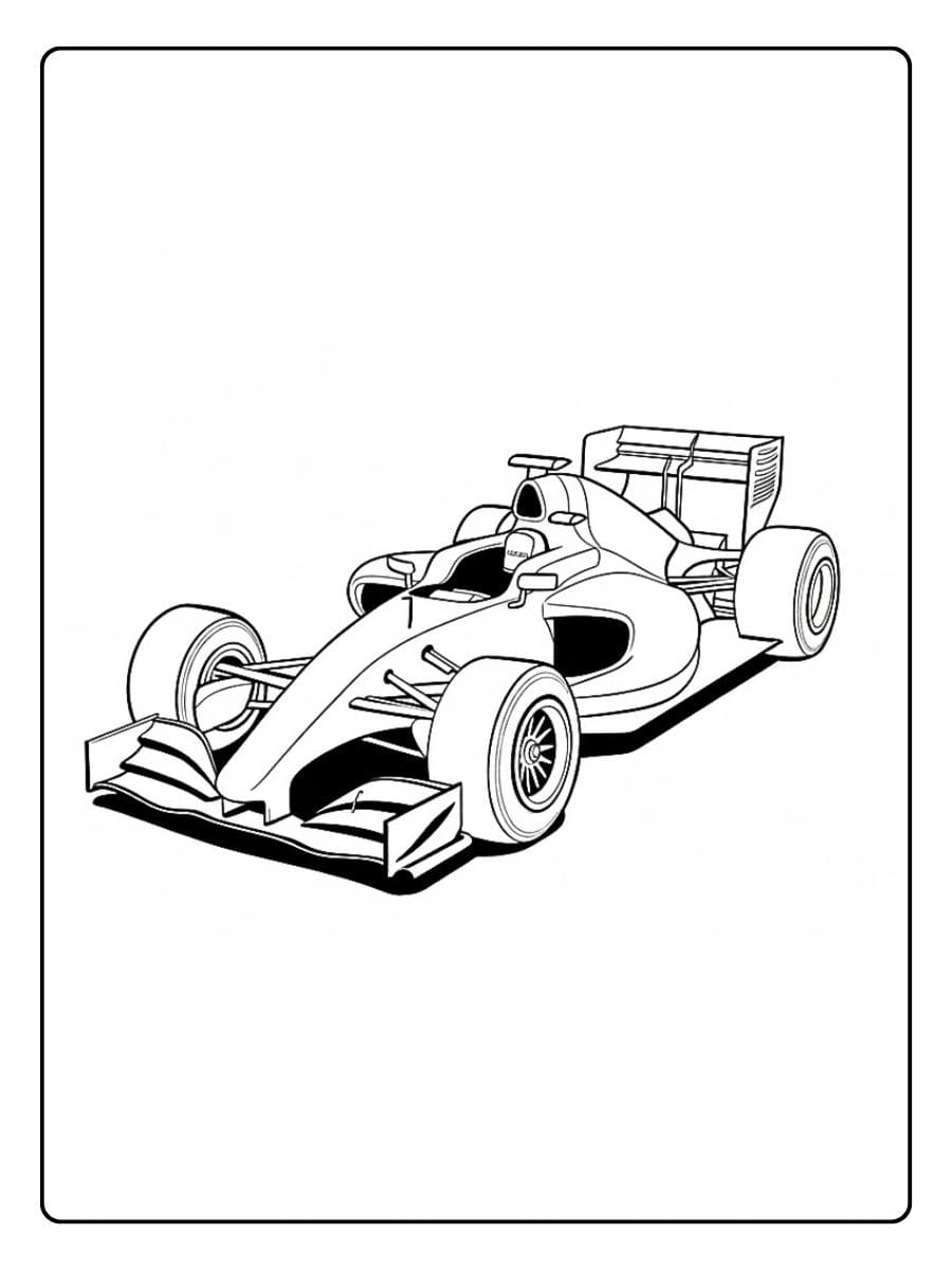 Modern Racing Car Design Race Car Coloring Page