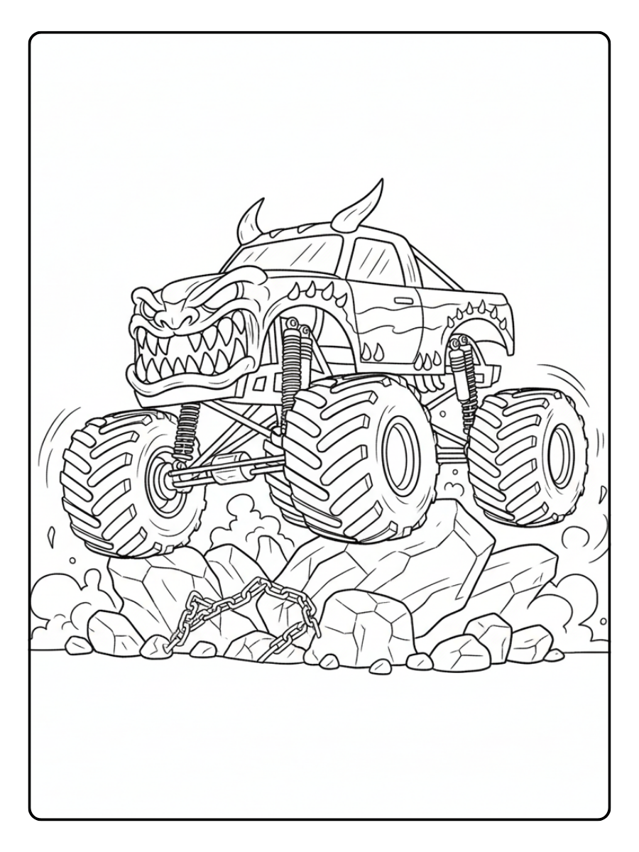 Monster Truck Coloring Pages – Beast Monster Truck