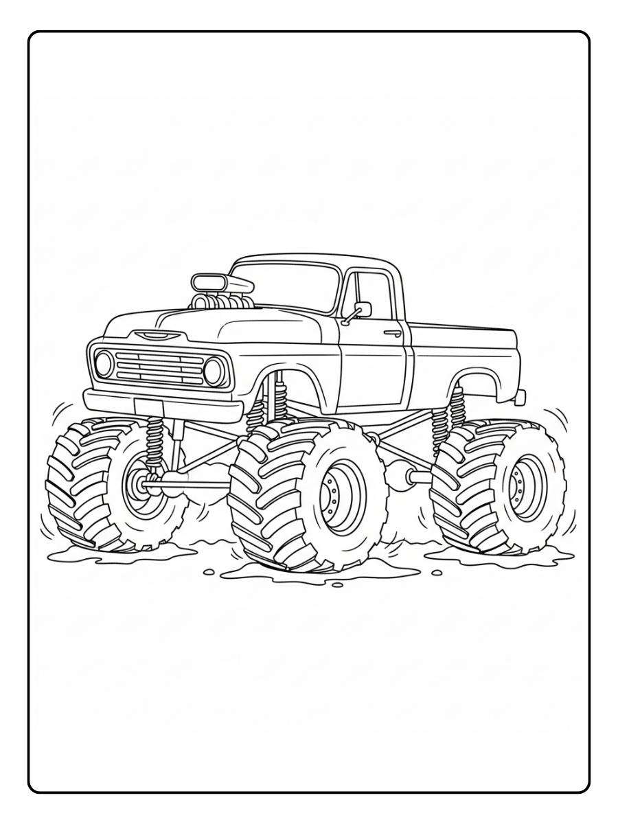 Monster Truck Coloring Pages – Classic Monster Truck