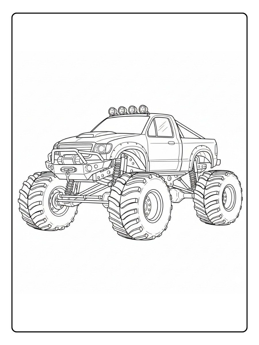 Monster Truck Coloring Pages – Off Road Monster Truck