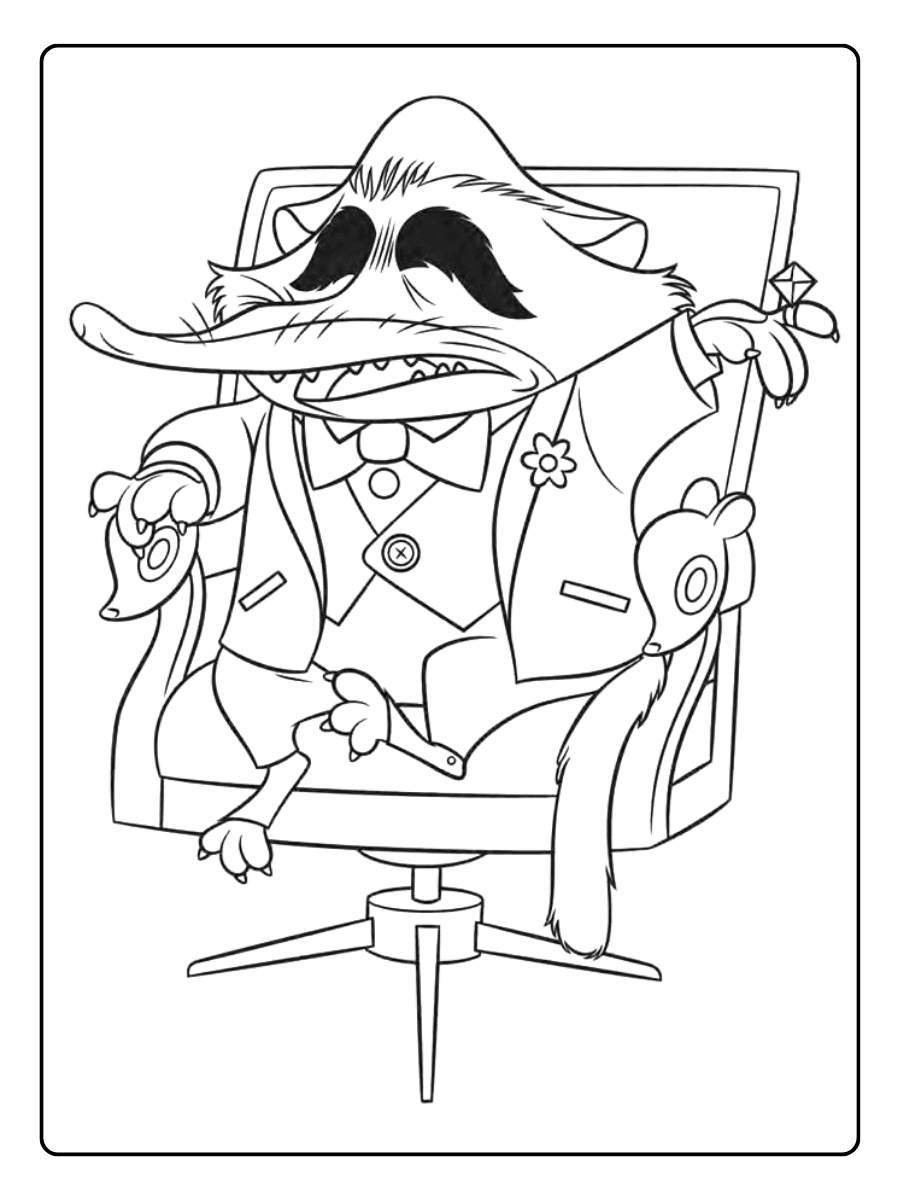 Mr Big Zootopia Coloring Pages