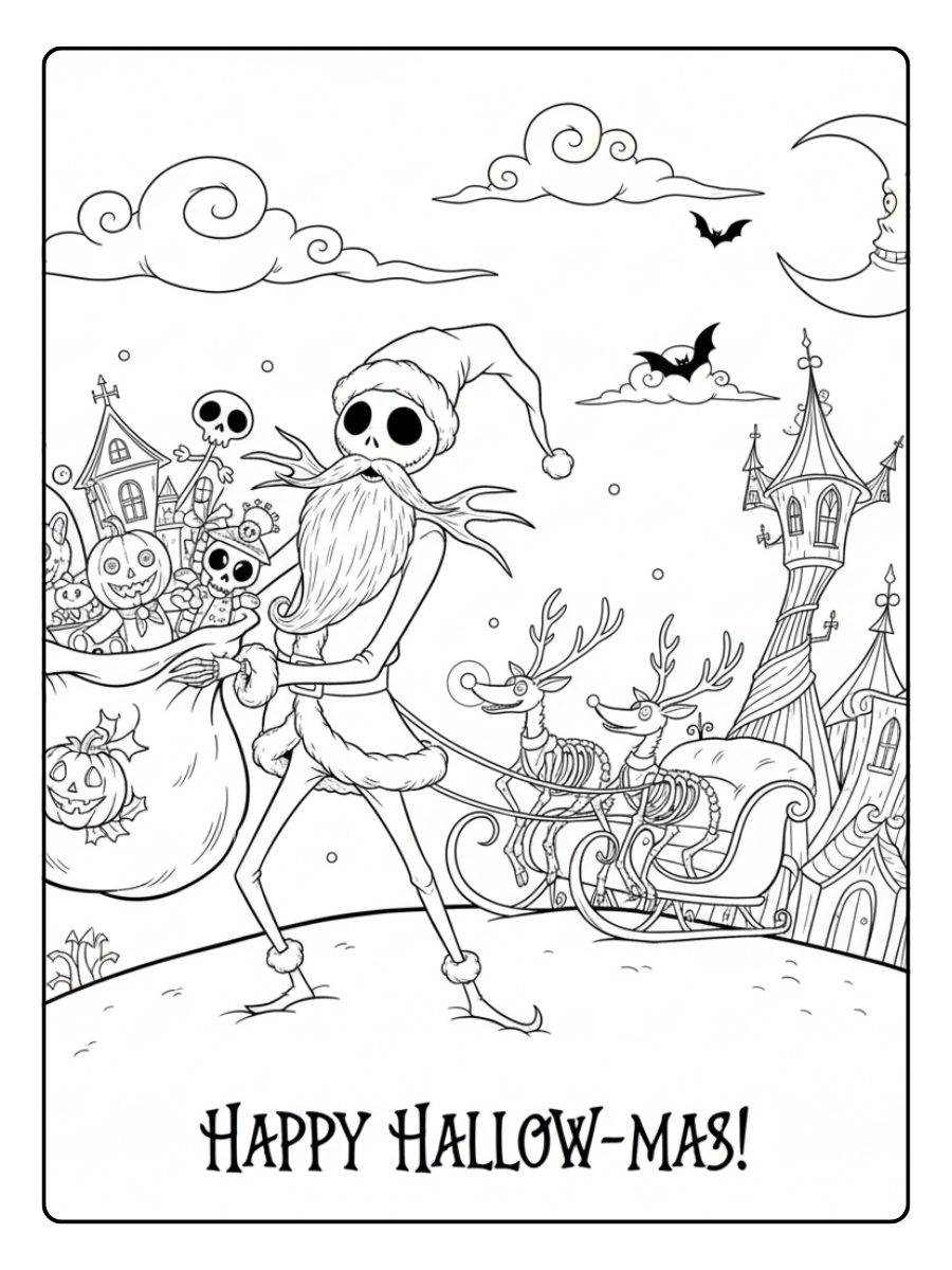Nightmare Before Christmas Coloring Pages – Holiday Coloring Fun