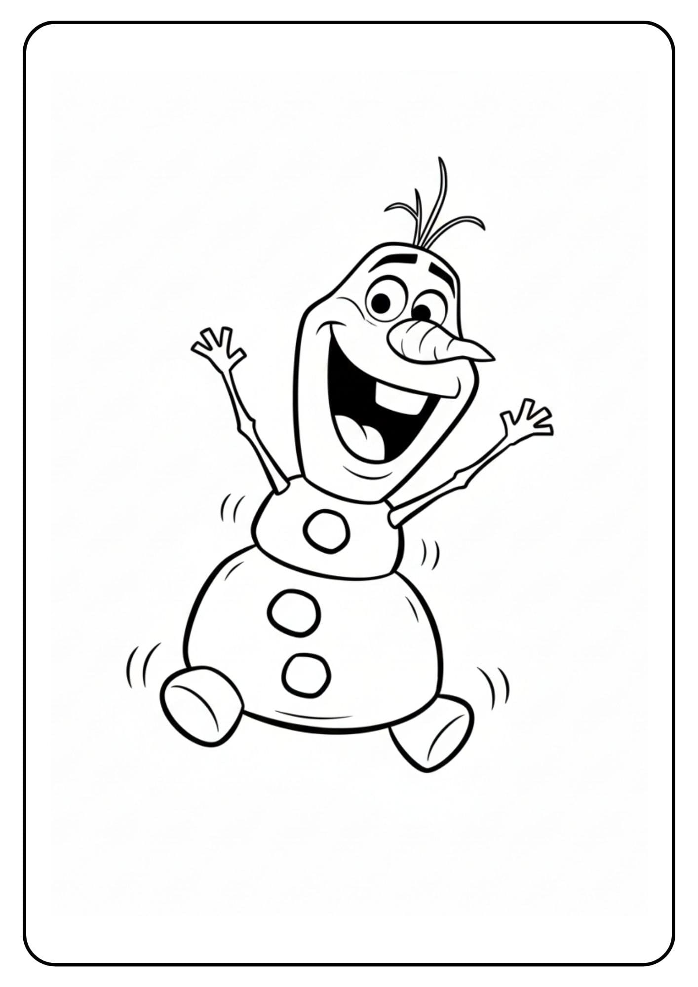 Olaf Coloring Page Dancing
