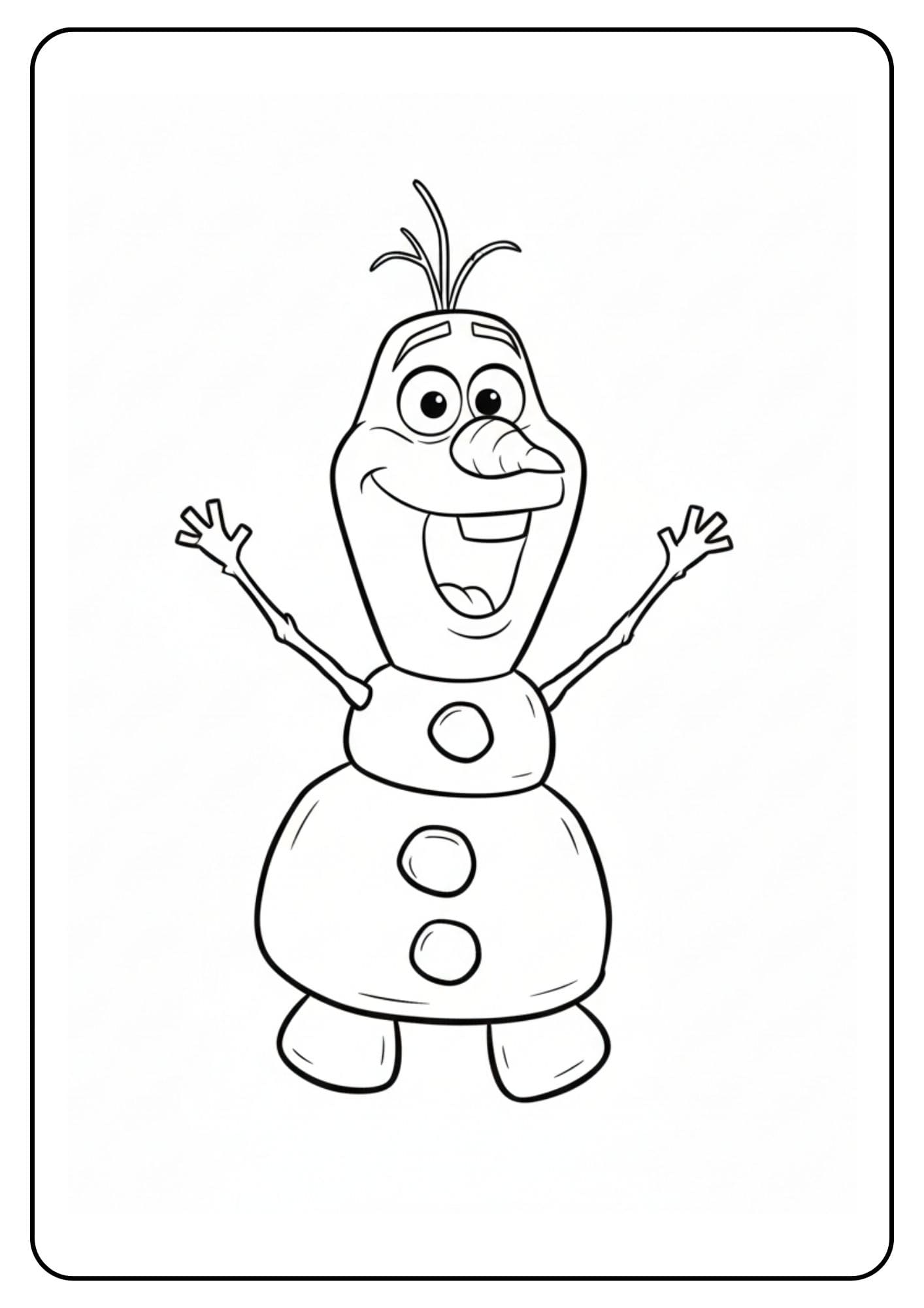 Olaf Coloring Page Surprised