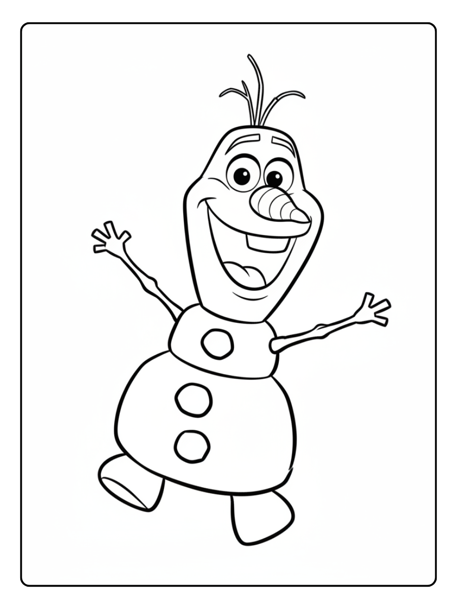 Olaf Coloring Pages – Olaf Big Smile