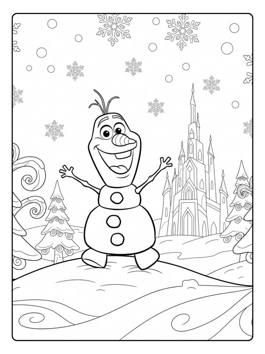 Olaf Coloring Pages – Olaf Fantasy Winter