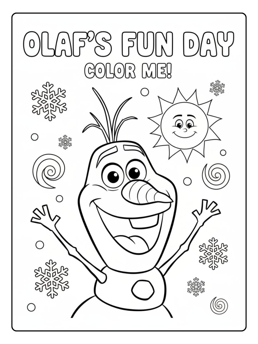 Olaf Coloring Pages – Olaf Smiling