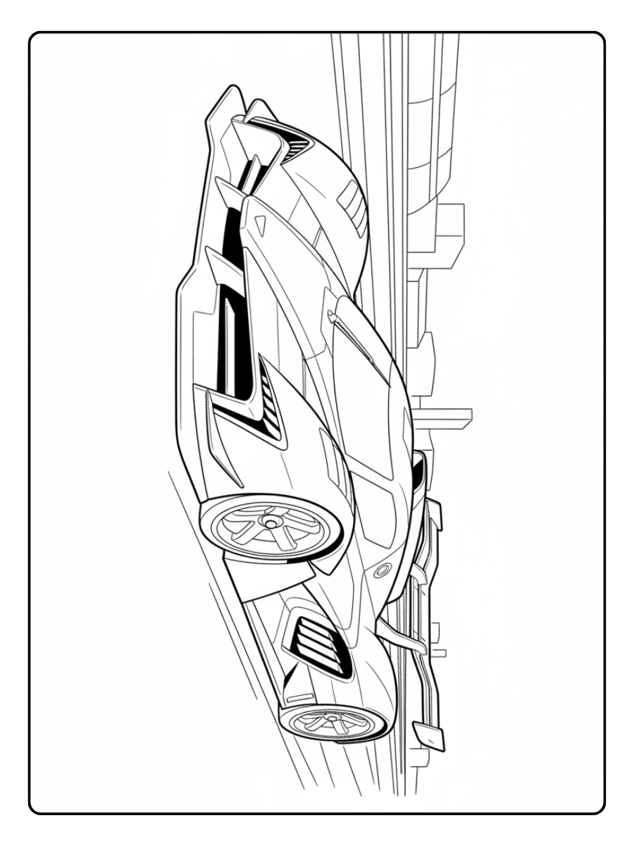 Race Car Coloring Pages – Aero Race Car