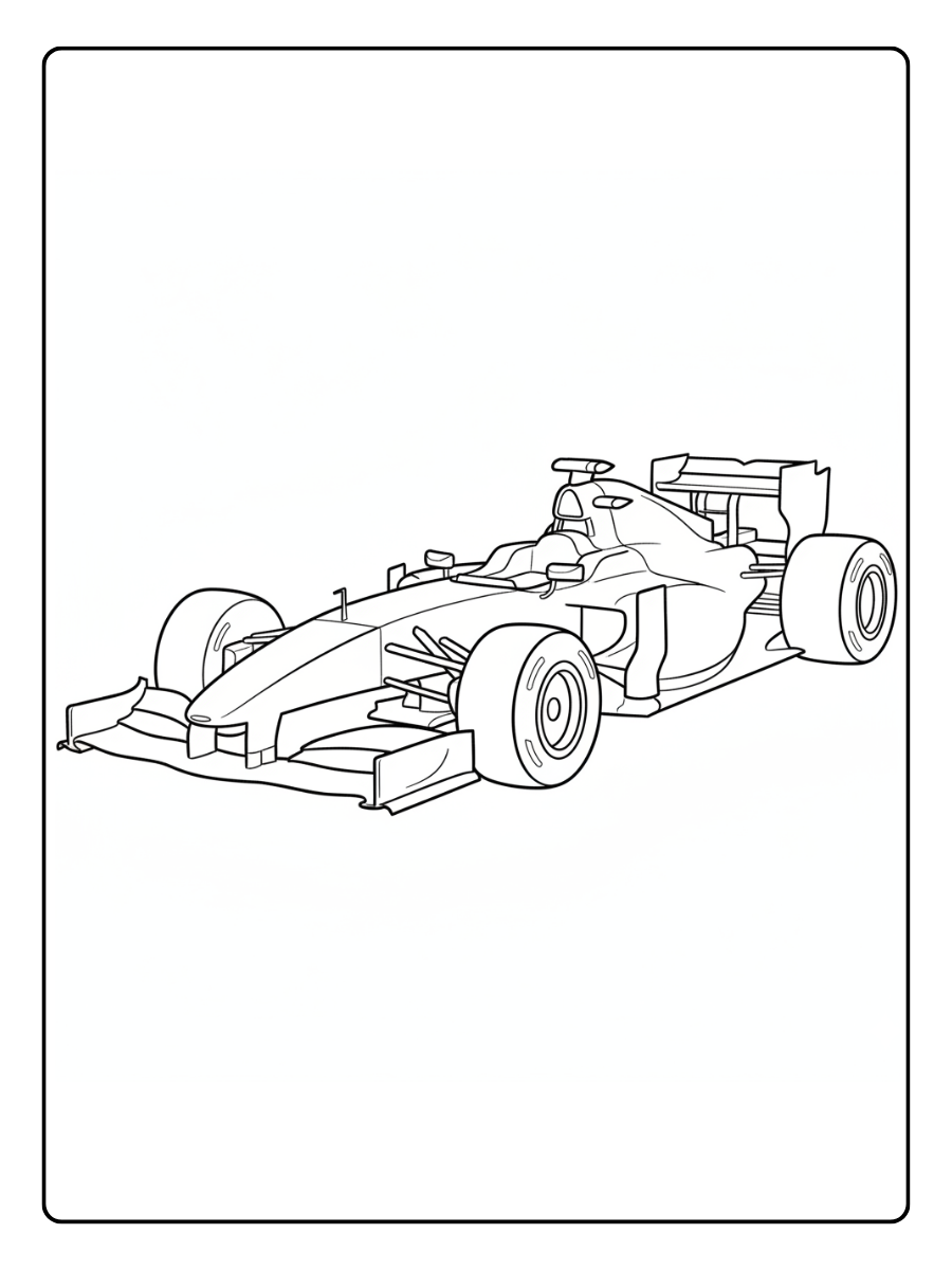 Race Car Coloring Pages – Formula 1 Car