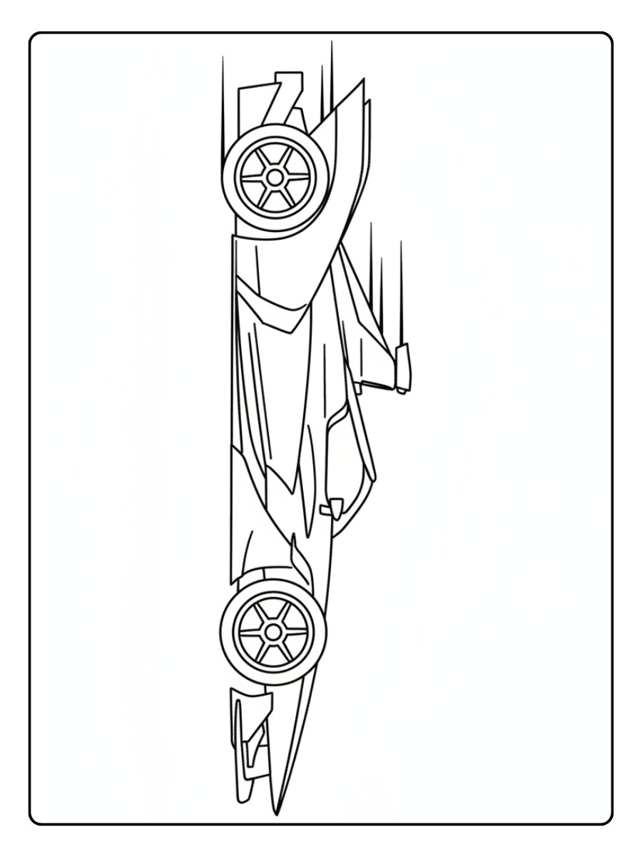 Race Car Coloring Pages – Formula E Car