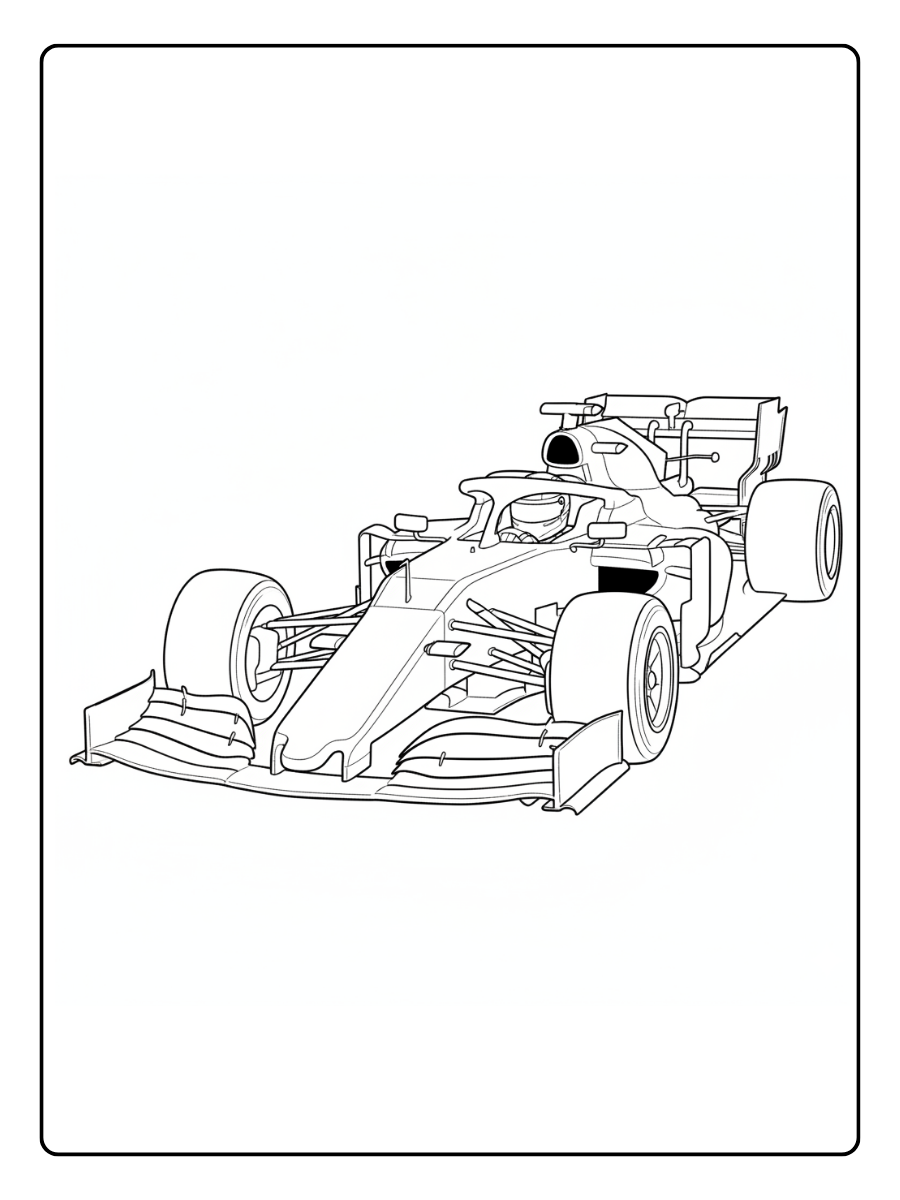 Race Car Coloring Pages – Formula Racing Car