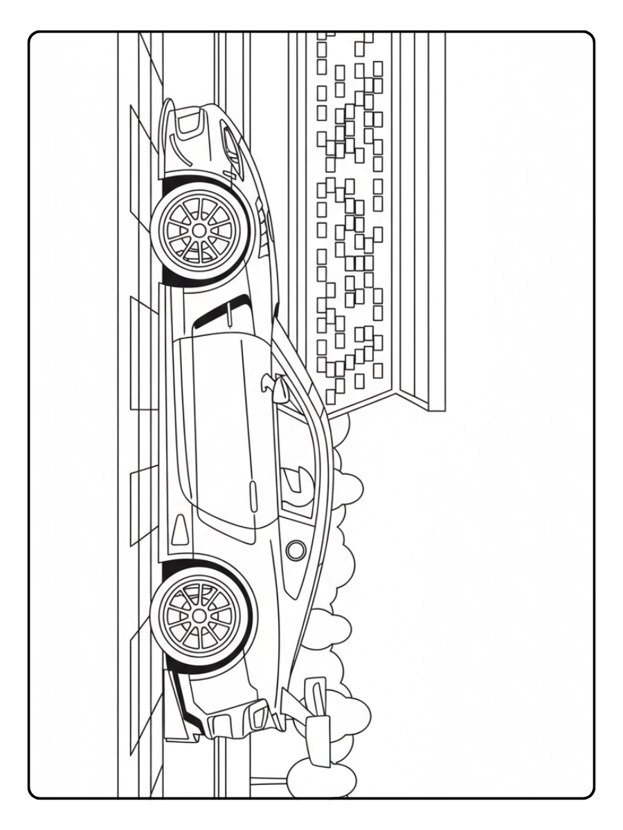 Race Car Coloring Pages – GT3 Race Car
