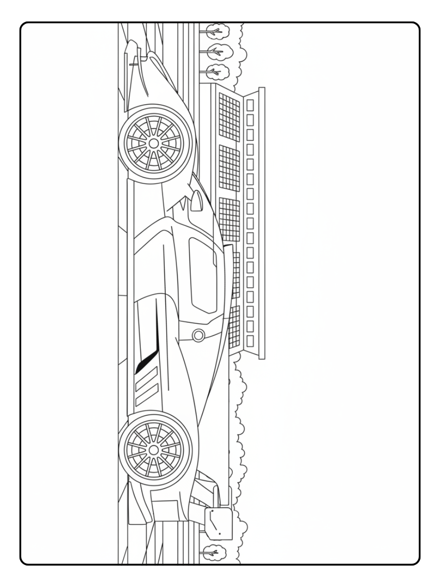 Race Car Coloring Pages – Le Mans Prototype