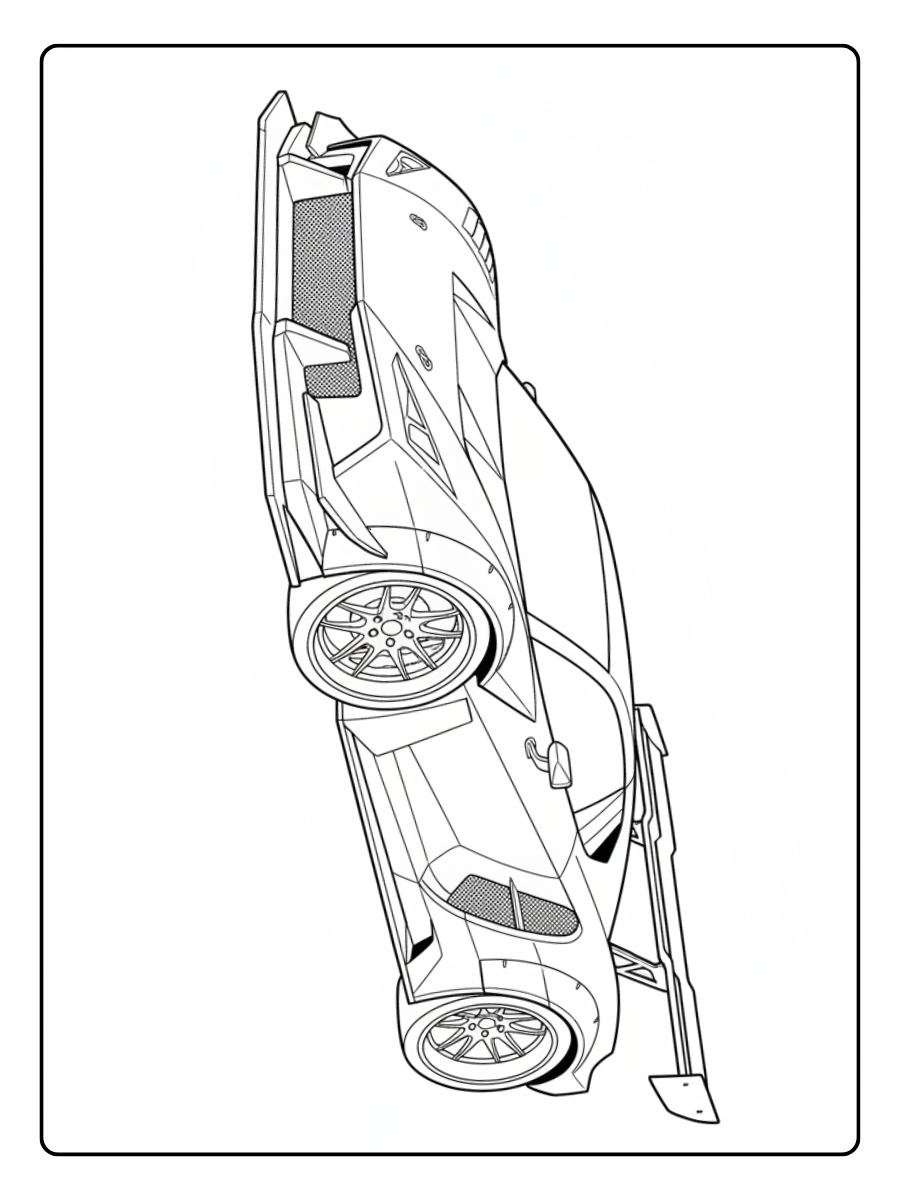Race Car Coloring Pages – Mountain Race Car