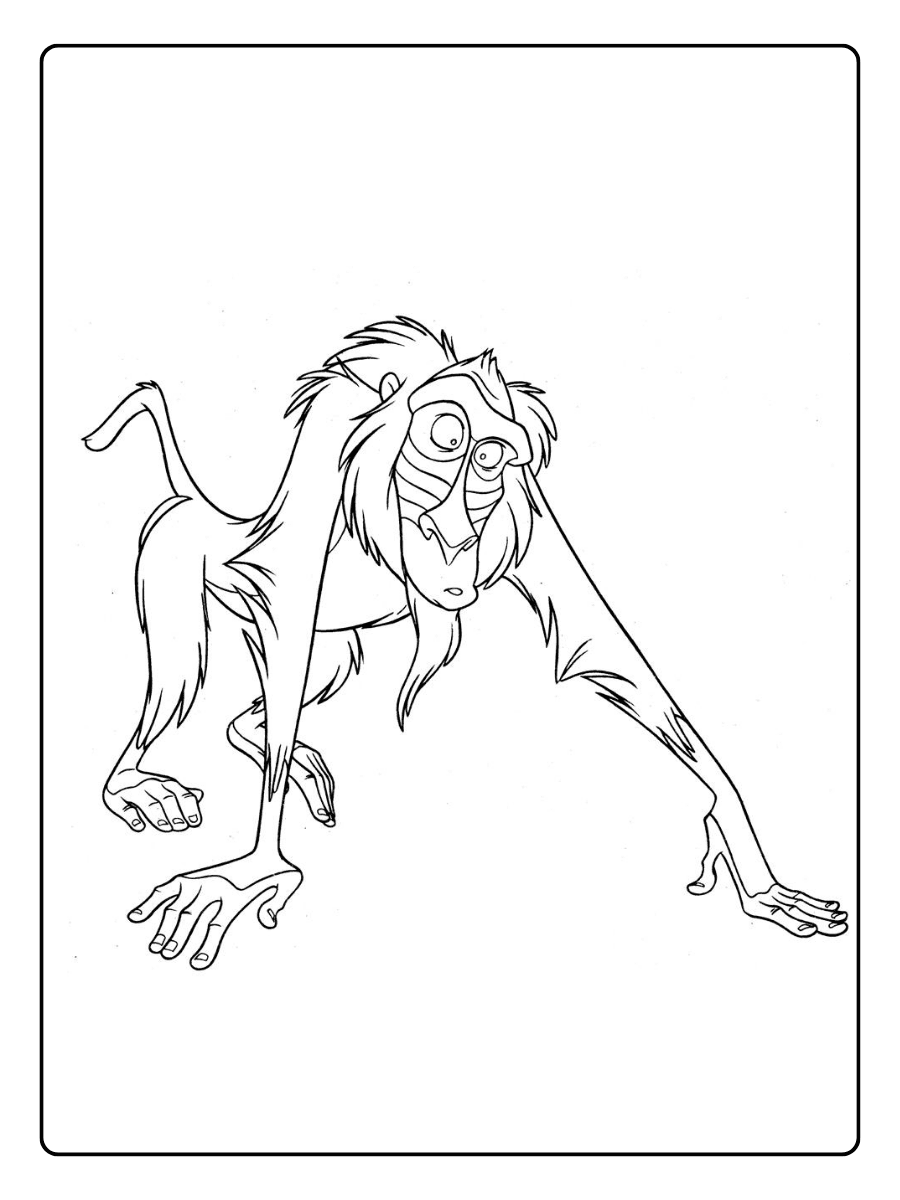 Rafiki Lion King Coloring Pages