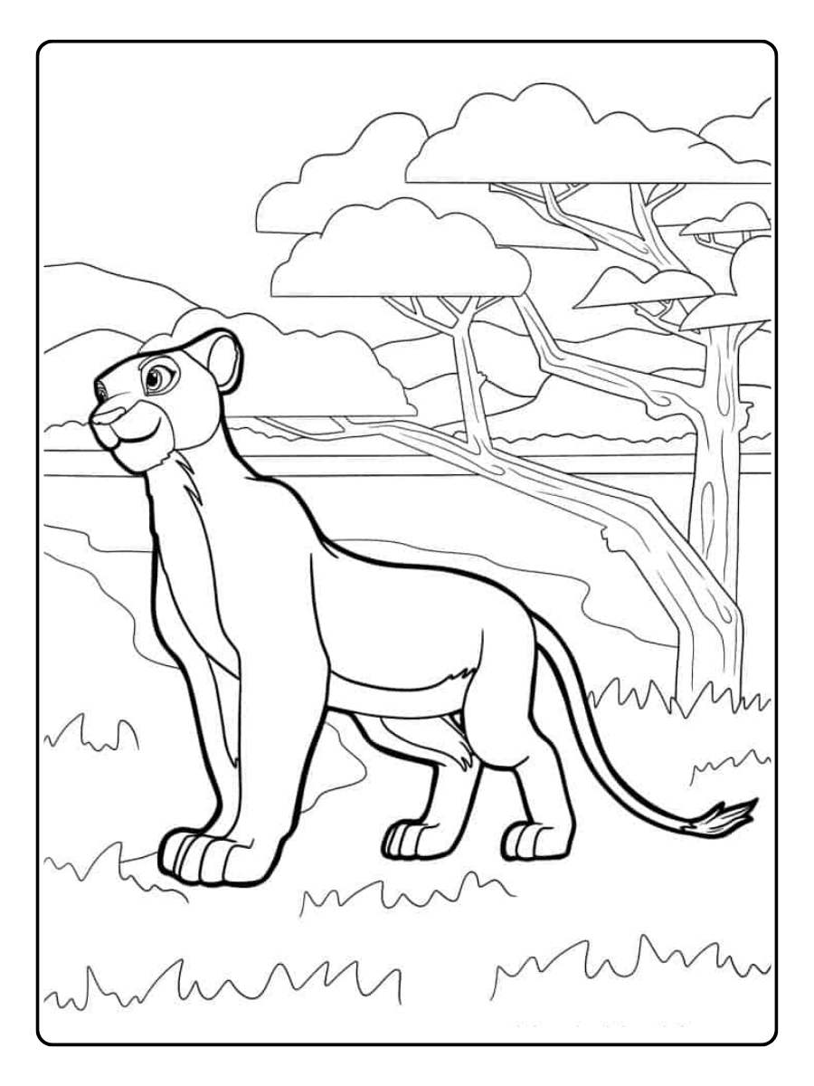 Sarabi Lioness Lion King Coloring Pages