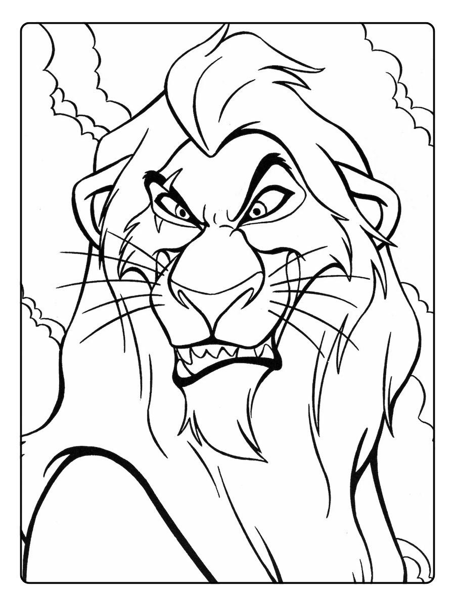 Scar Lion King Coloring Pages