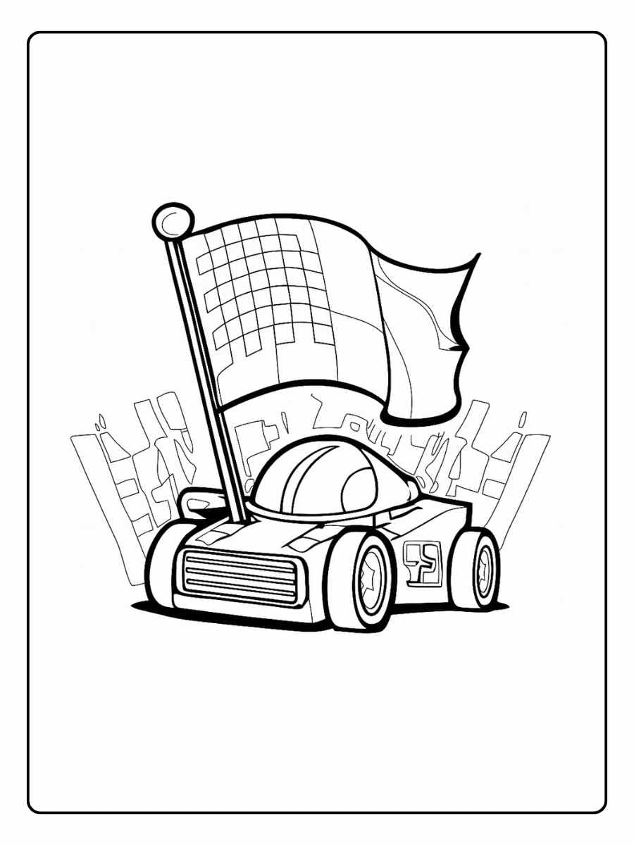 Sleek Super Race Car Coloring Page