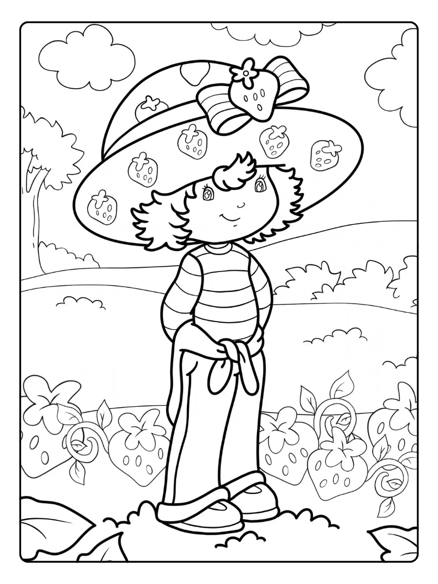 Strawberry Shortcake Coloring Pages – Strawberry Shortcake Cute Pose