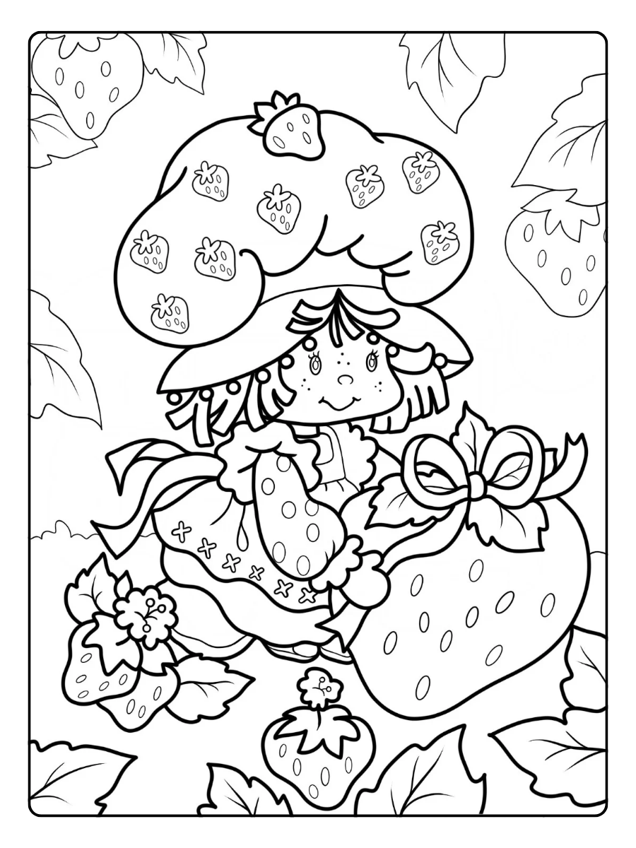 Strawberry Shortcake Coloring Pages – Strawberry Shortcake Kawaii Style