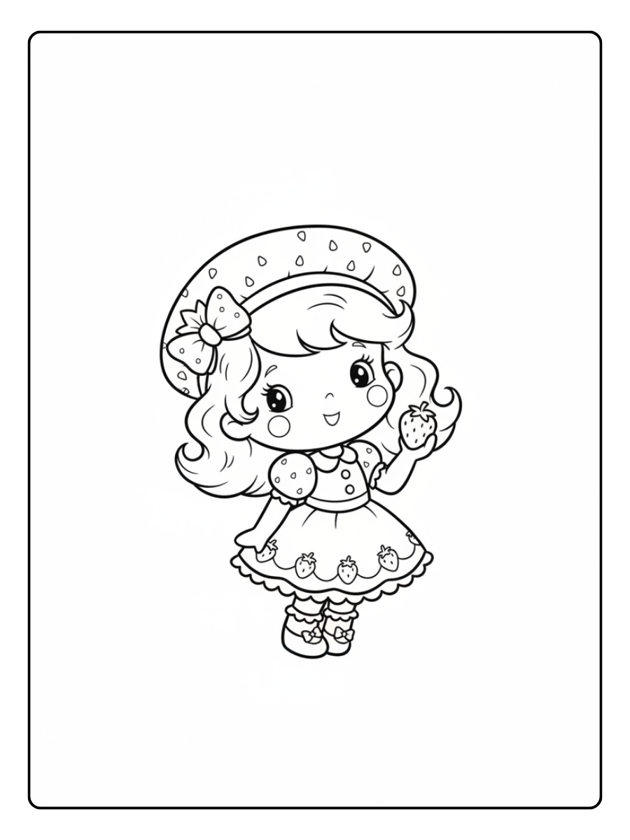 Strawberry Shortcake Coloring Pages – Strawberry Shortcake Smiling
