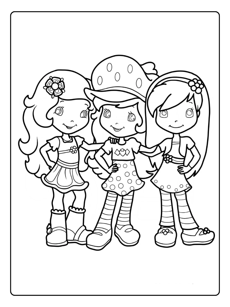 Strawberry Shortcake Coloring Pages – Strawberry Shortcake With Orange Blossom And Crepe