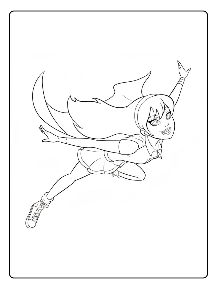 Supergirl Coloring Pages Outline Sketch