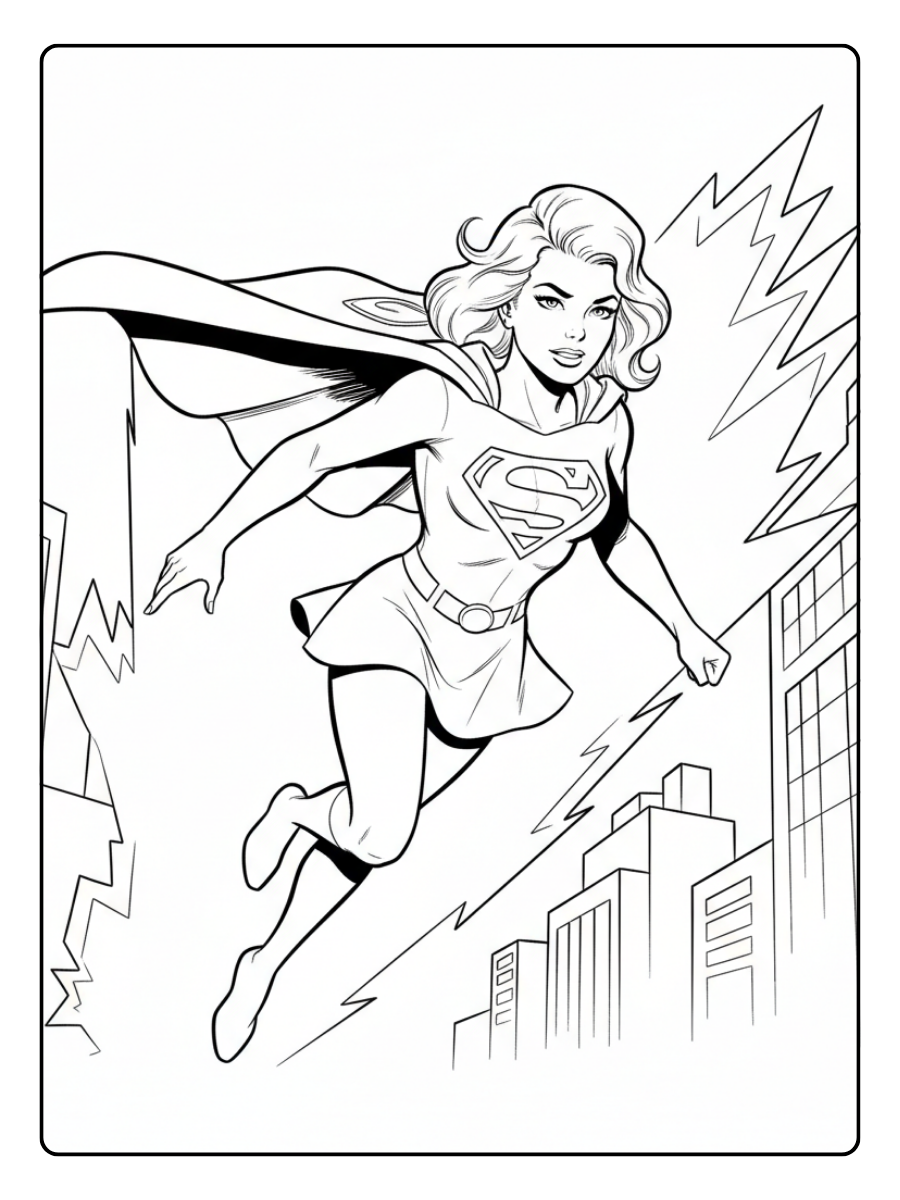 Supergirl Coloring Pages – Supergirl Emblem (2)