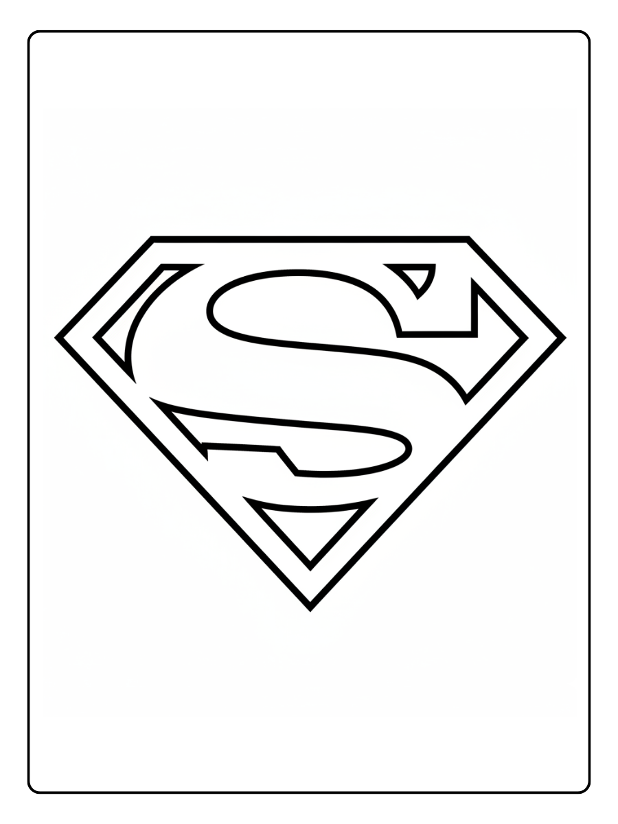 Supergirl Coloring Pages – Supergirl Logo Shield