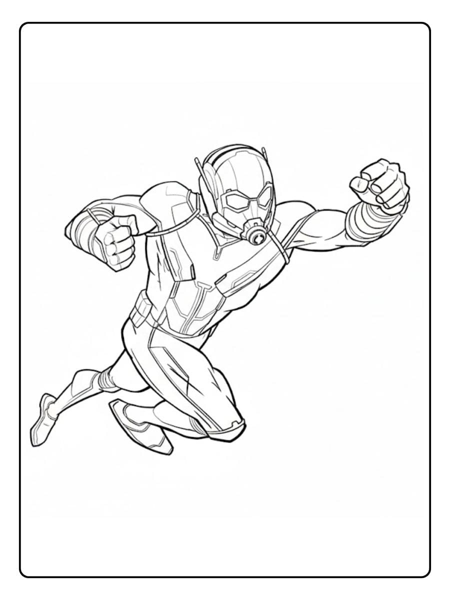 Superhero Line Art Ant Man Outline for Aquaman Coloring Pages Fans