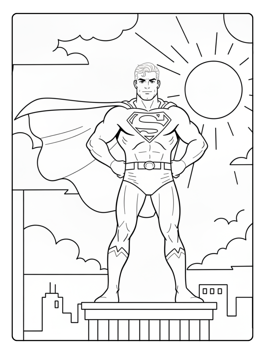 Superman Coloring Pages – Superman Classic Pose