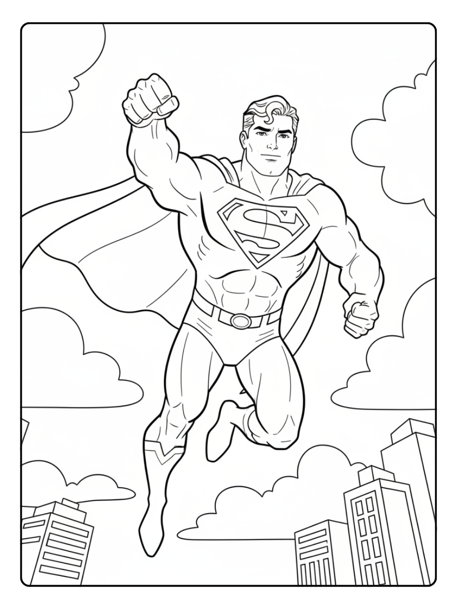 Superman Coloring Pages – Superman Coloring Sheet