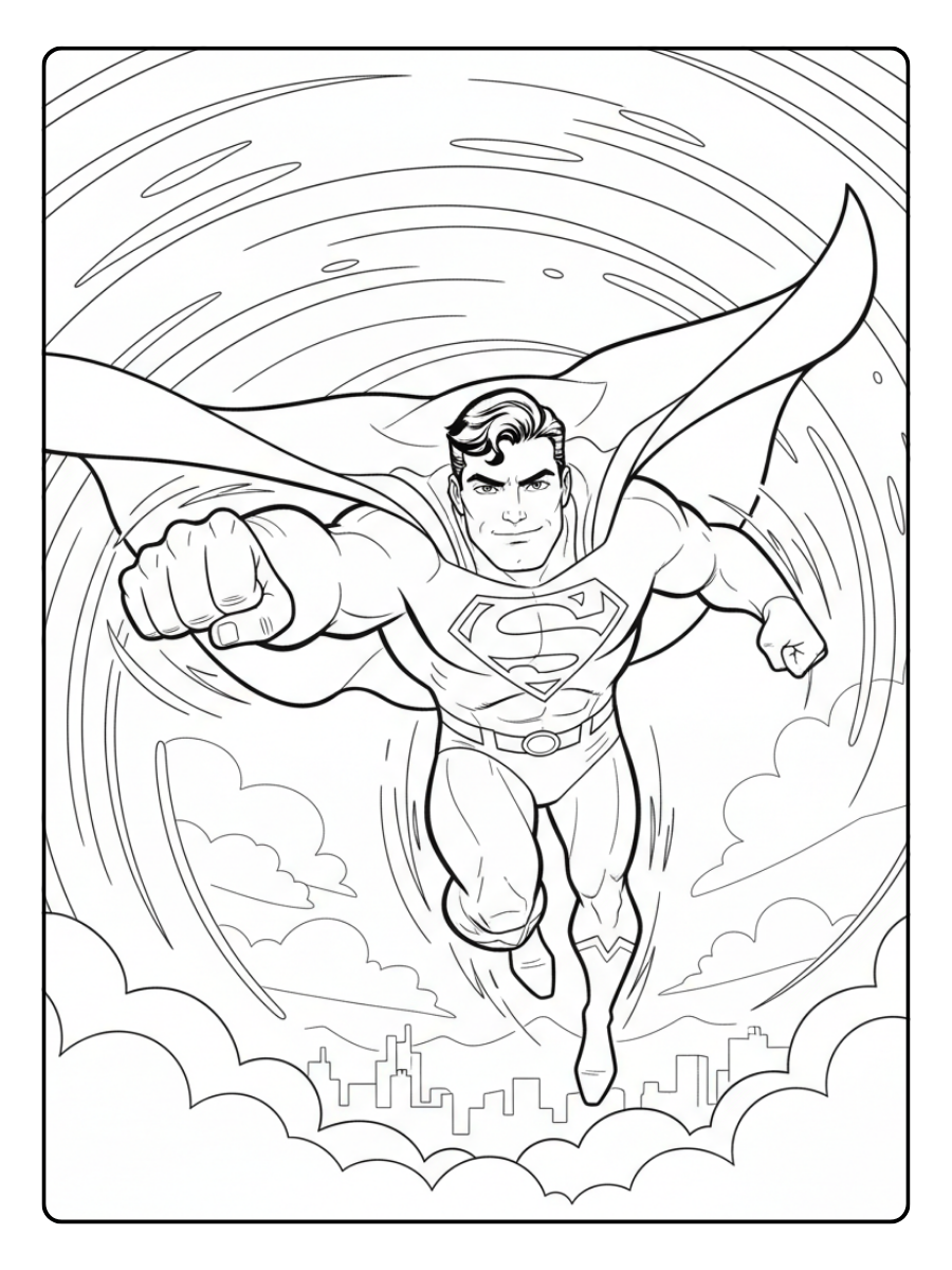 Superman Coloring Pages – Superman Fun Coloring