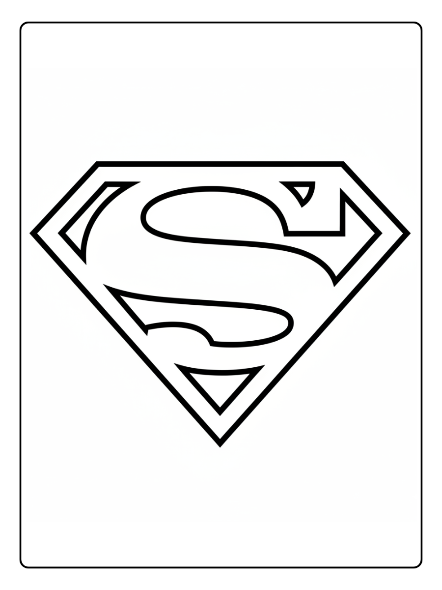 Superman Coloring Pages – Superman Logo