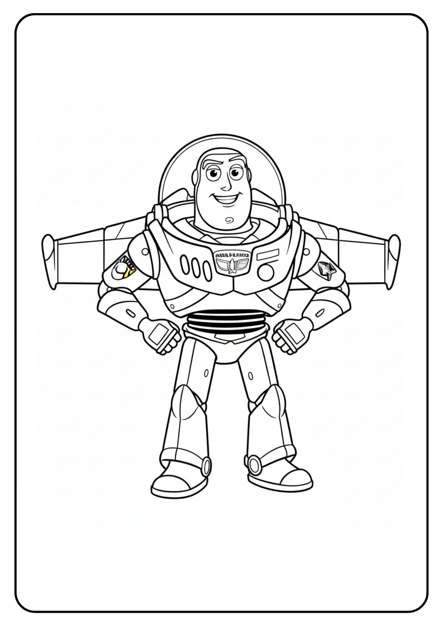 Toy Story Buzz Lightyear Coloring Page