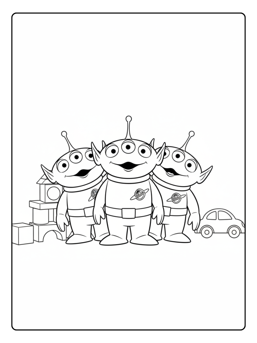 Toy Story Coloring Pages – Aliens