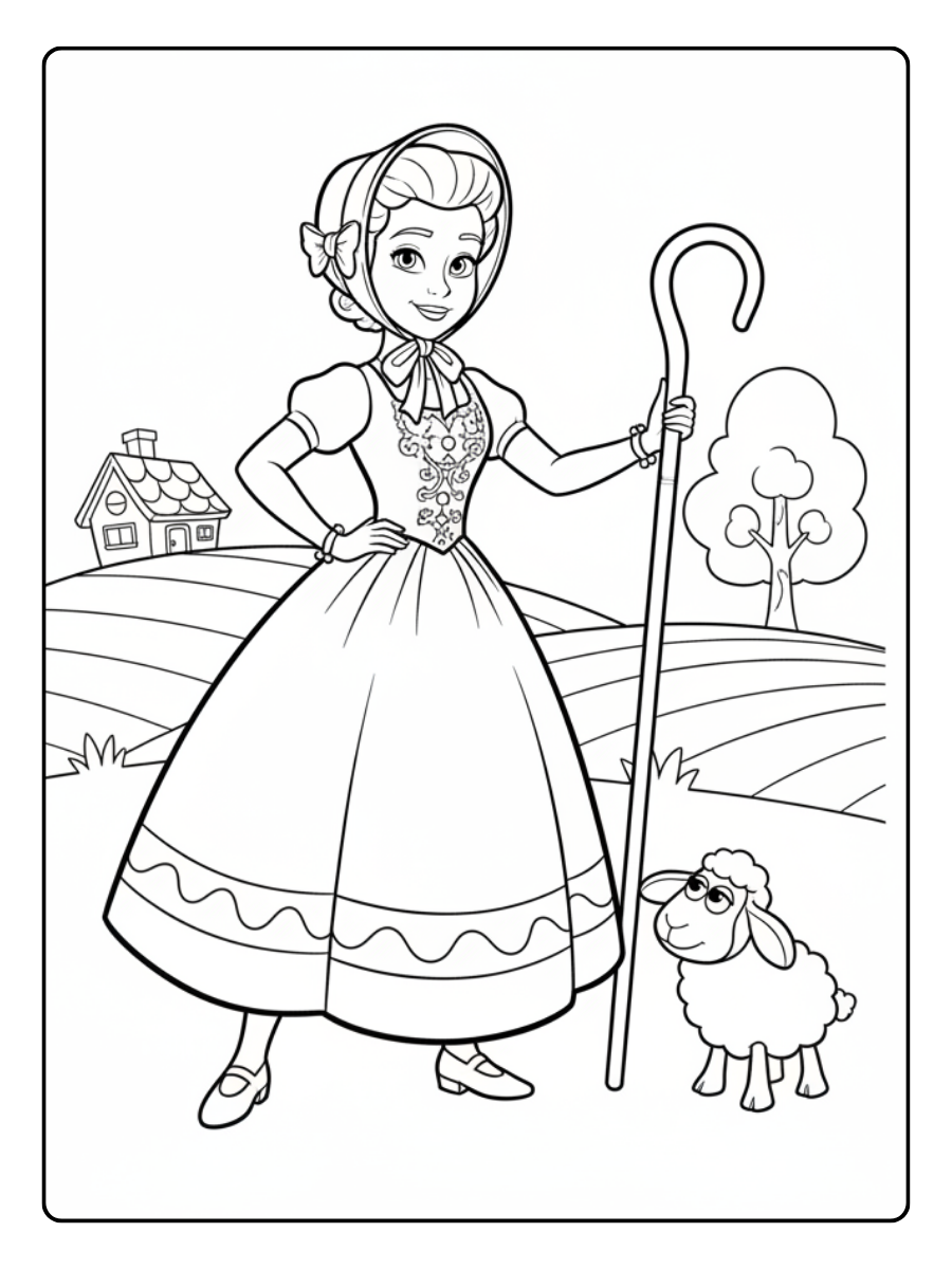 Toy Story Coloring Pages – Bo Peep