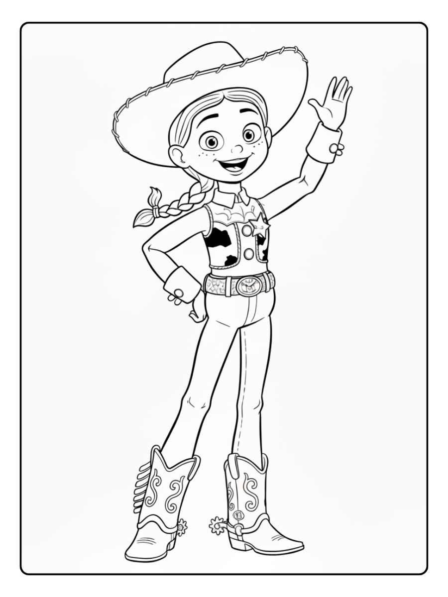 Toy Story Coloring Pages – Jessie Smiling