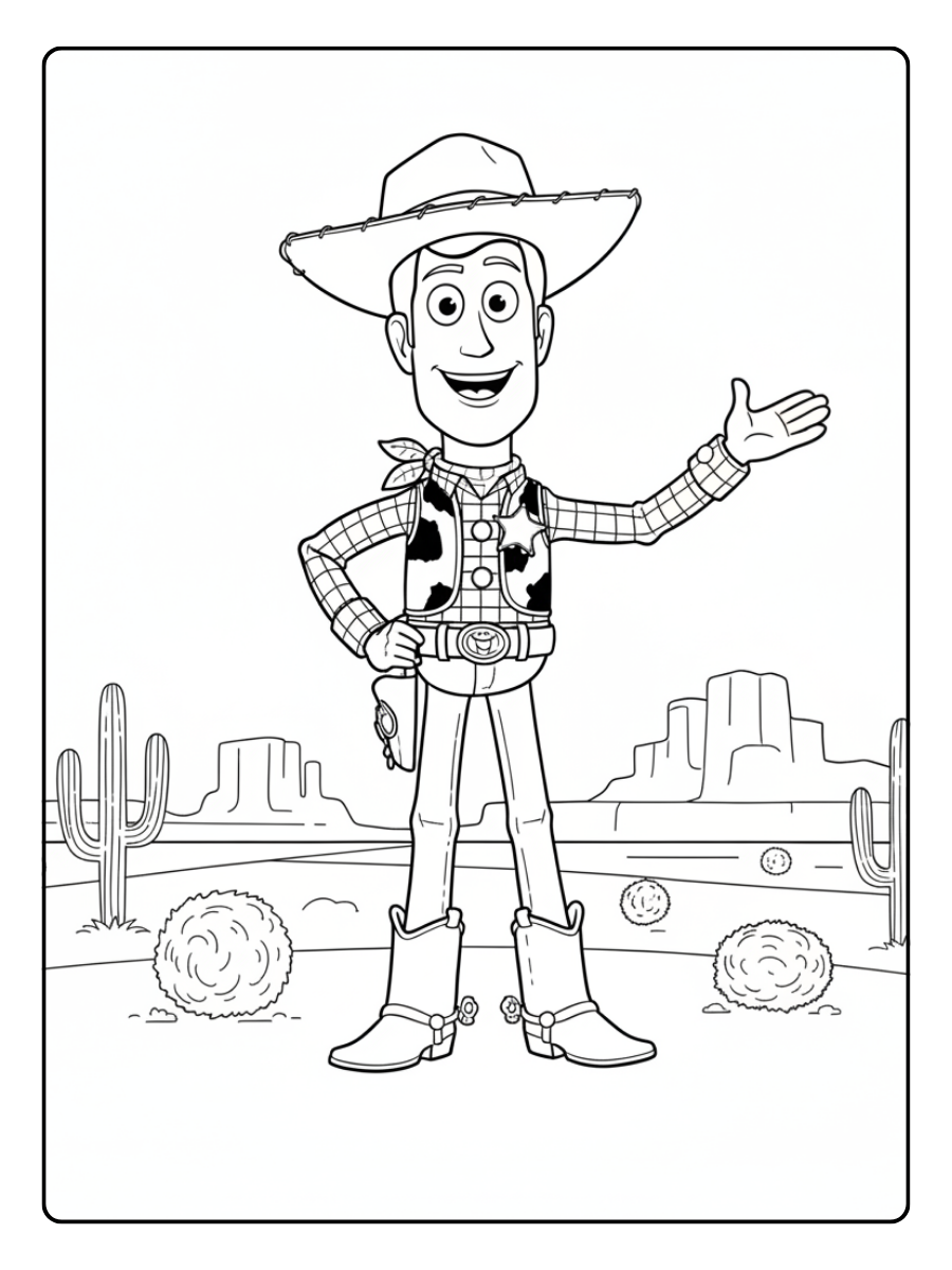 Toy Story Coloring Pages – Woody